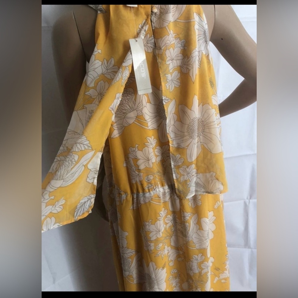 Chico’s floral Yellow Halter Maxi Dress - Picture 7 of 8